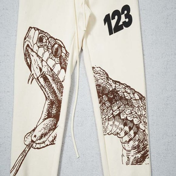 RIVINGTON ROI REBIS Python Print Cream Harem Pants - Picture 9 of 15